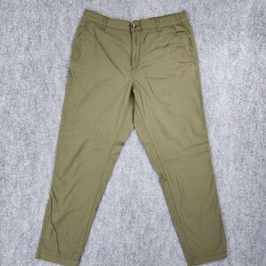 Eddie Bauer Pants Men 36x32 (35x31) Green Stretch Casual Outdoor Hiking Pocket